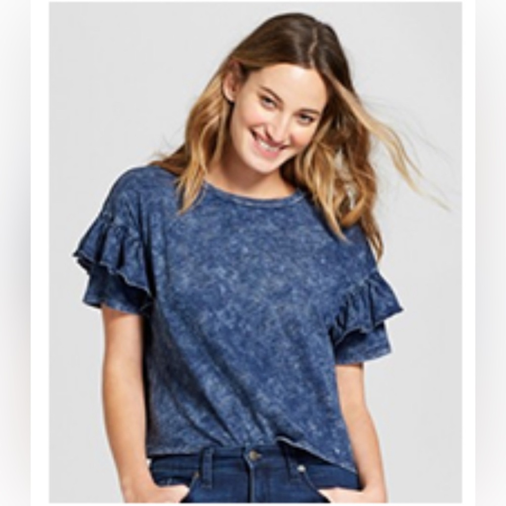 Cute Ruffle Sleeved Tee